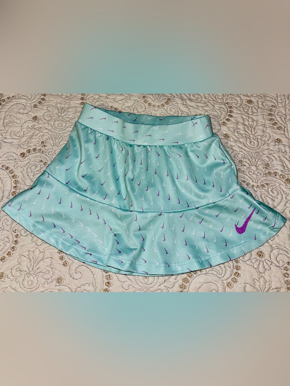 Nike toddler girl 3T athletic skirt mint green purple